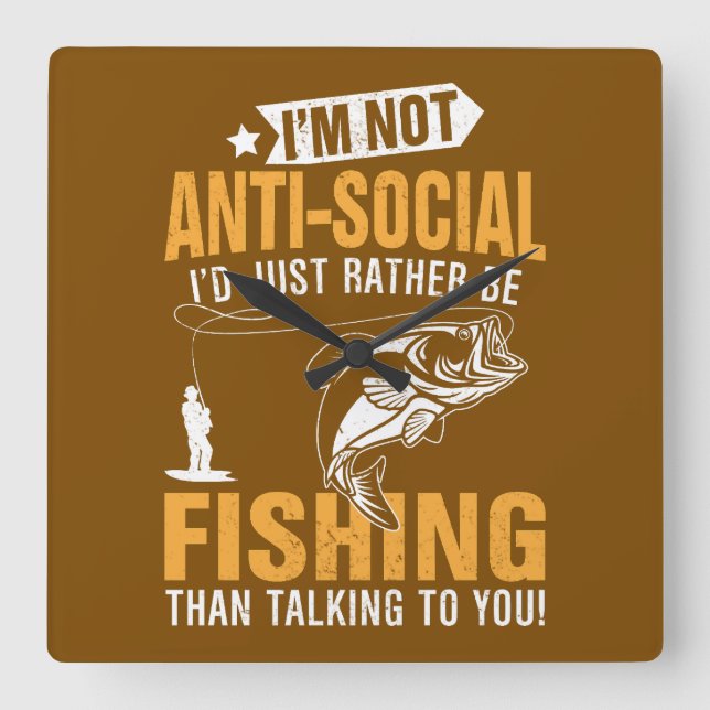 Fishing Themed Wall Clock (Front)