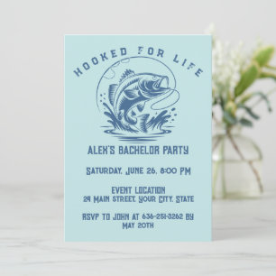 Fishing Themed Weekend Trip Bachelor Party Invitation