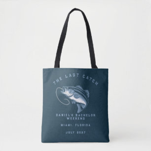 Fishing Themed Weekend Trip Bachelor Party Tote Bag