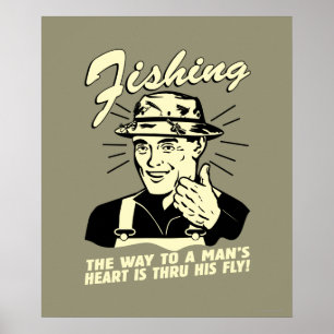 Fishing: Thru His Fly Poster