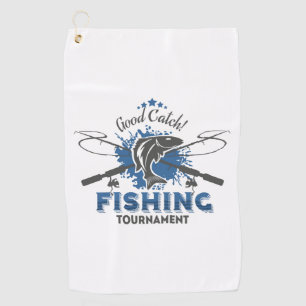 Fishing tournament golf towel