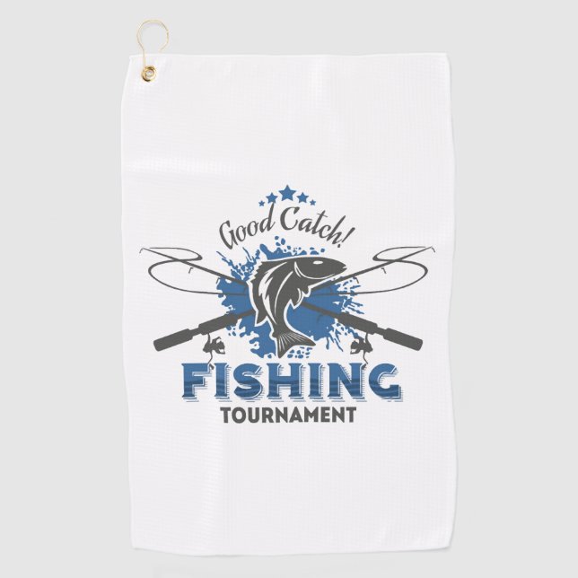 Fishing tournament golf towel (Front)
