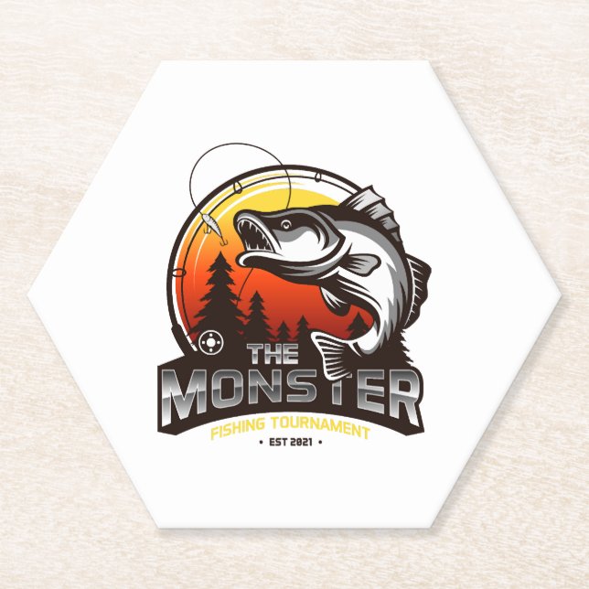 Fishing tournament paper coaster (Front)