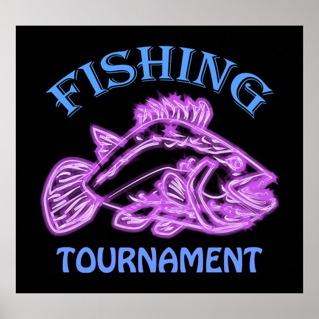 Fishing Tournament Sign and Badge (Front)