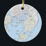 Fishing Town of Gloucester MA Ornament<br><div class="desc">Wonderful detailed map of Gloucester,  Massachusetts repurposed on an ornament.</div>