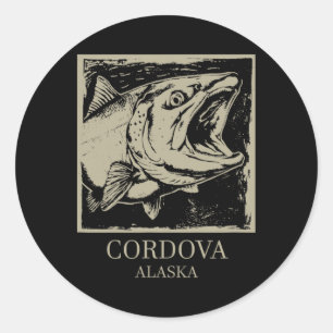 Fishing Town Souvenir - Cordova Alaska Classic Round Sticker