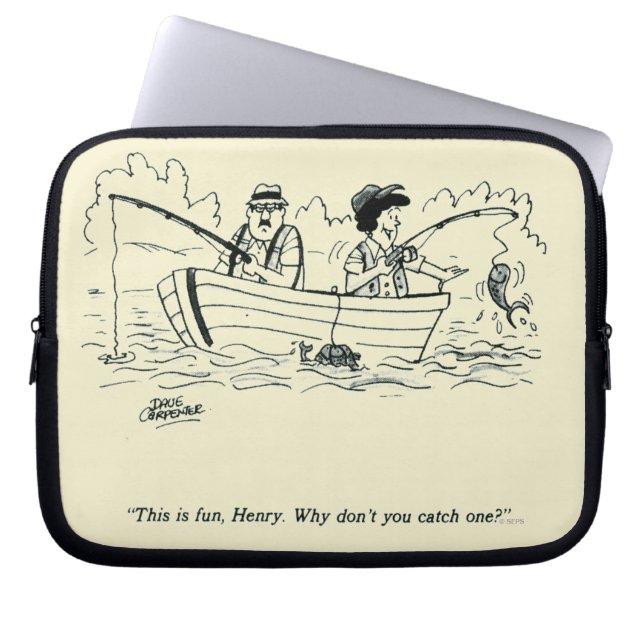 Fishing Trip Laptop Sleeve (Front)
