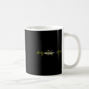 Fishing Tuna Heartbeat Fisherman Angler Fisher Sal Coffee Mug