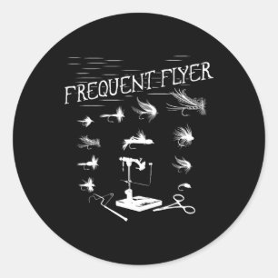 Fishing Tying Funny Fisherman Christmas Fathers Da Classic Round Sticker