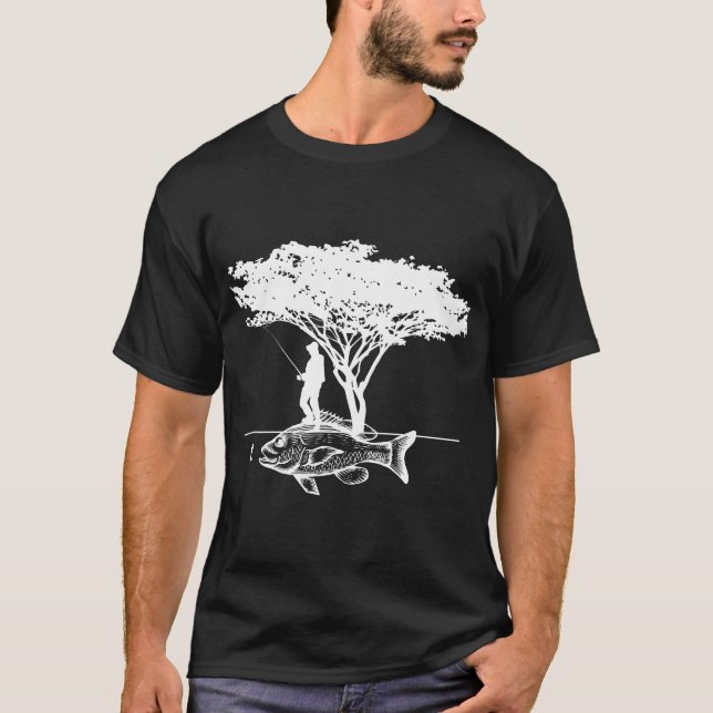 Fishing Under A Tree, Fishermen Angler Shirt (Front)