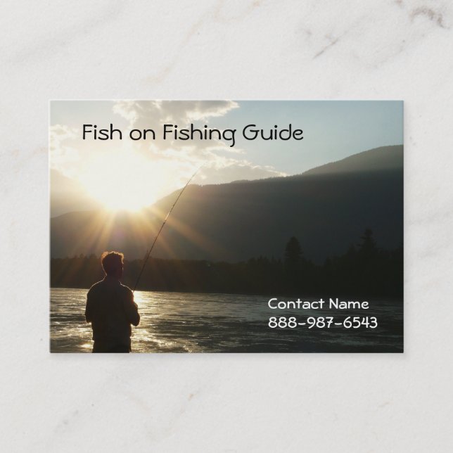 Fishing until the Sun Goes Down Business Card (Front)
