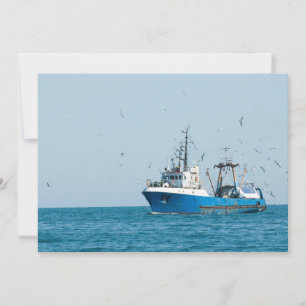 Fishing vessel comes back to the port