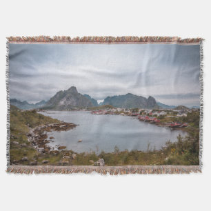 Fishing Village Reine, Lofoten Islands Throw Blanket