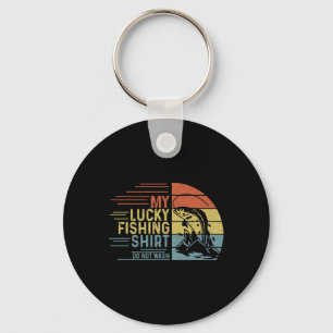 Fishing Vintage Retro My Lucky Fishing Shirt Do No Key Ring