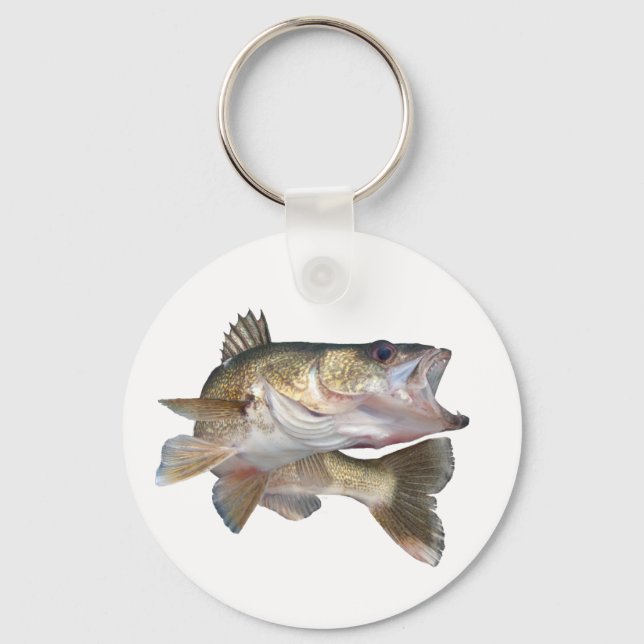 Fishing Walleye Key Ring (Front)