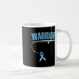 Fishing Warrior Prostate Cancer Fisherman Light Bl Coffee Mug