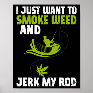 Fishing Weed Fischerman Angler  Poster
