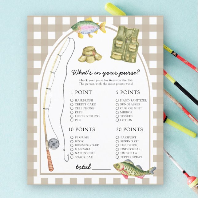 Fishing - What's in your purse baby shower game (Creator Uploaded)