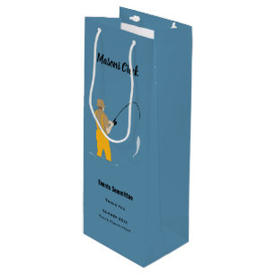 Fishing Wine Gift Bag