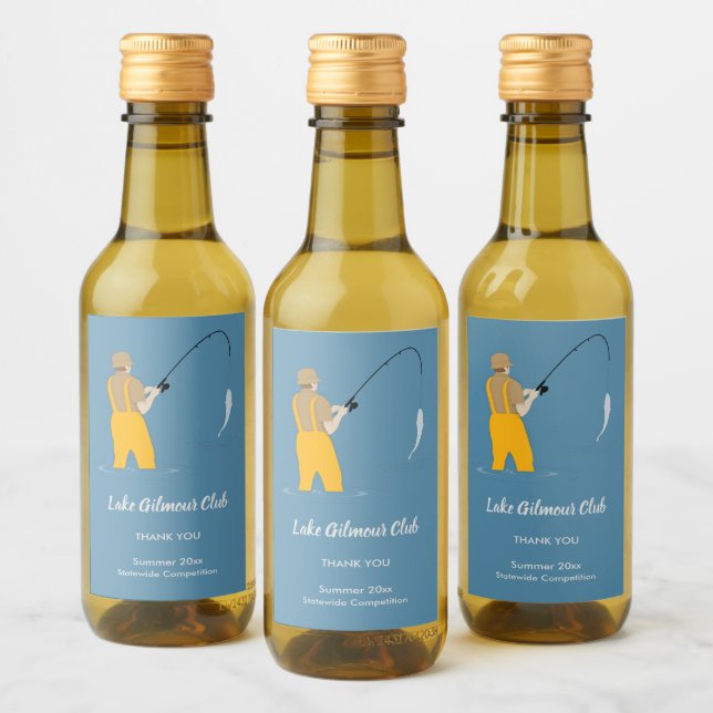 Fishing Wine Label (Bottles)