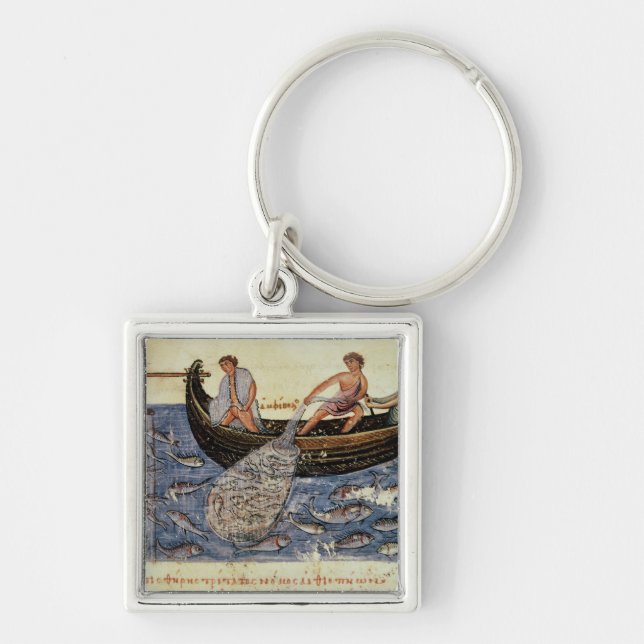 Fishing with a Net Key Ring (Front)