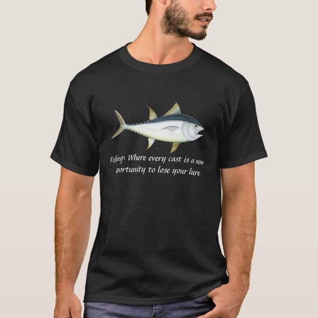 Fishing with a Side of Laughter: Tee Funny Slogan (Front)