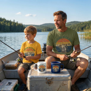 Fishing with dad vintage,retro design T-Shirt
