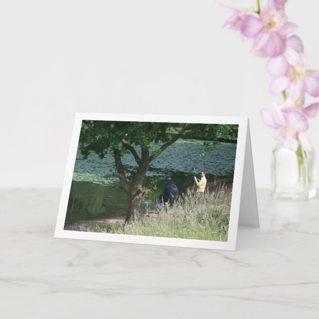 Fishing With Grandpa Portrait Card (Orchid)