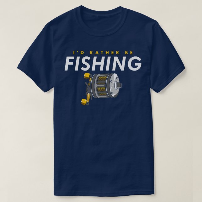 Fishing with Reel T-Shirt (Design Front)