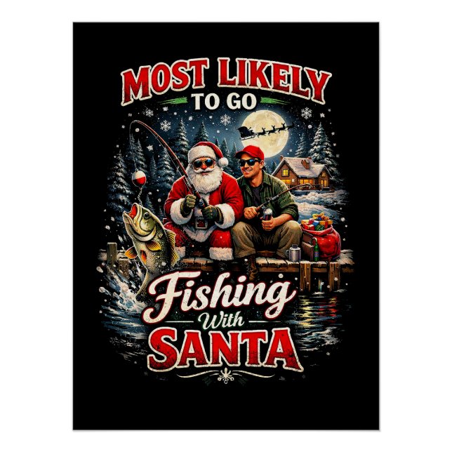 Fishing with Santa Poster (Front)