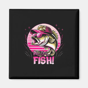 Fishing Women's Reel Girls Fish Fishing Girls That Magnet