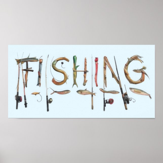 Fishing Word Poster (Front)