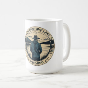 Fishing yellowstone lake wisconsin coffee mug