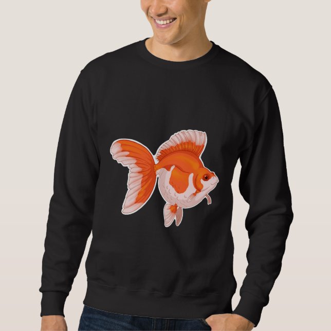 Fishkeeping Fanatic Ryukin Goldfish Sweatshirt (Front)