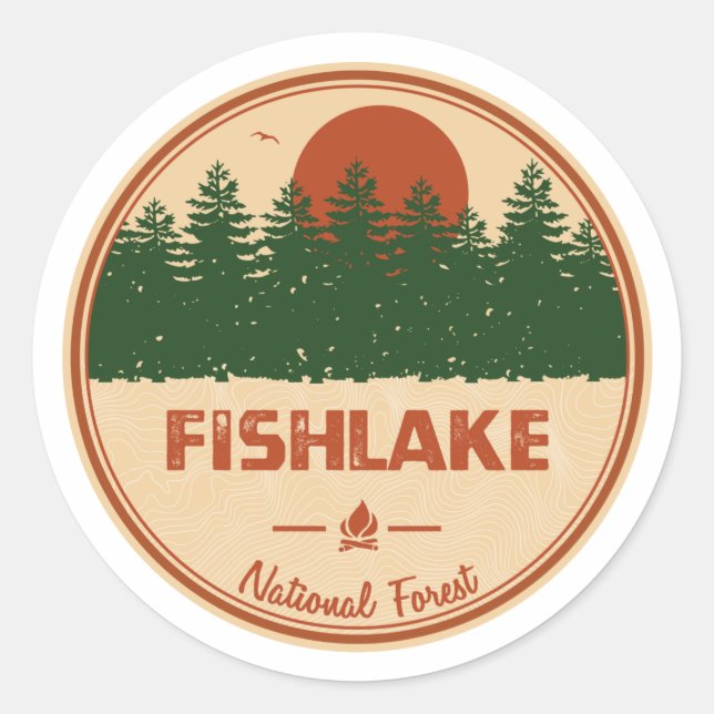 Fishlake National Forest Classic Round Sticker (Front)