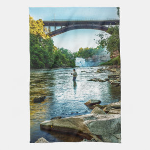Fishman of the Genesee Tea Towel