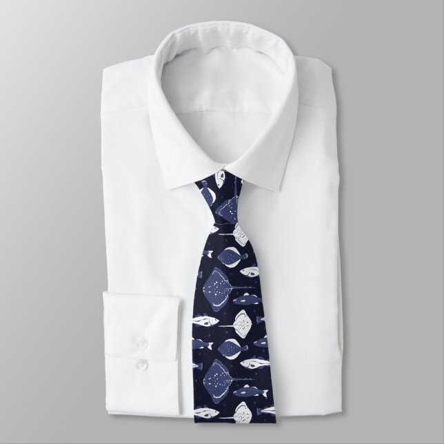 Fishmonger Seafood Restaurant Fish Market Tie (Tied)