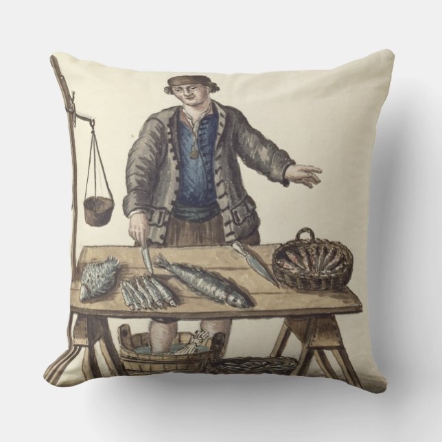 Fishmonger, Venetian (manuscript) Cushion (Front)