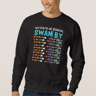 Fishs Masks Funny 100 Days Of School Teacher Boy G Sweatshirt