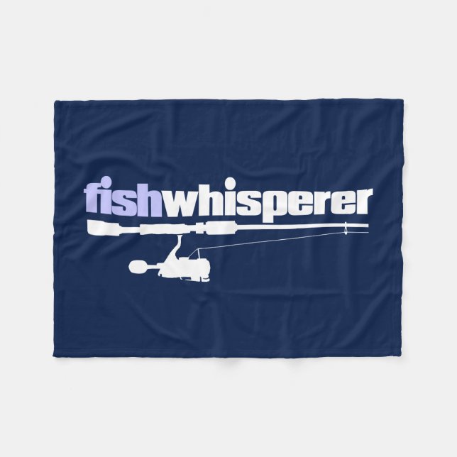 fishwhisperer fleece blanket (Front (Horizontal))