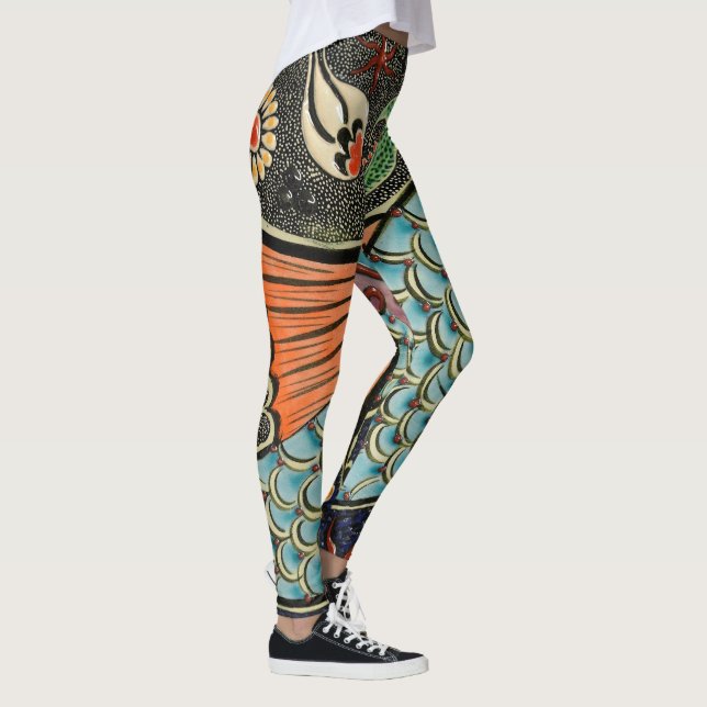 Fishy Abstract Background Leggings (Right)