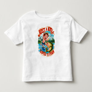 Fishy Adventure: Just a Kid That Loves To Fish Toddler T-Shirt