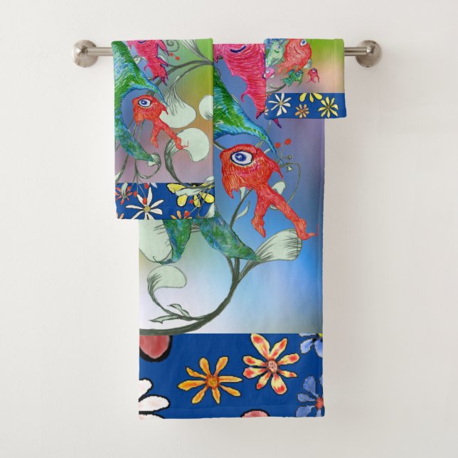 Fishy Anticipation  Bath Towel Set (Insitu)