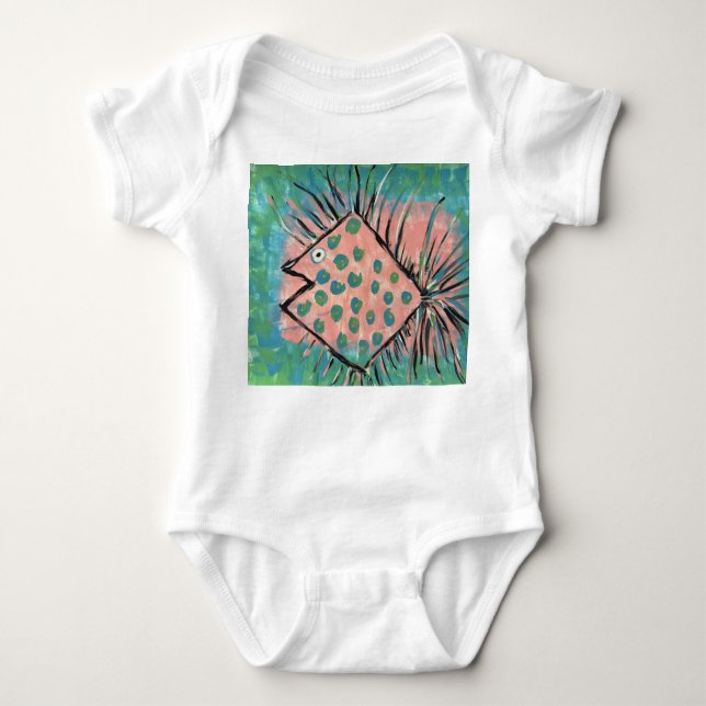 Fishy baby bodysuit (Front)