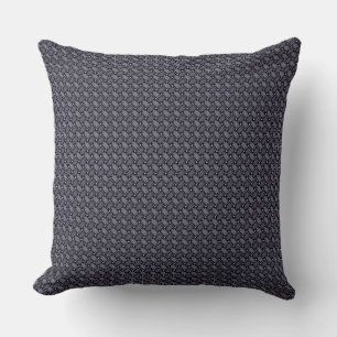 Fishy Basket Weave Pattern Slate Throw Pillow