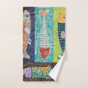 Fishy Bathroom Hand Towel