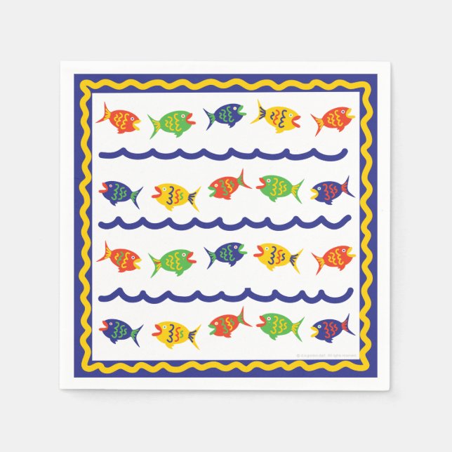 Fishy Cocktail Napkin (Front)