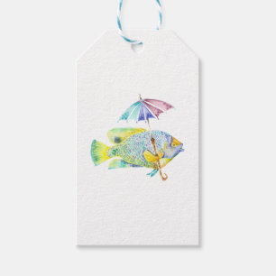 Fishy Fish with Umbrella Gift Tags