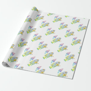 Fishy Fish with Umbrella Wrapping Paper