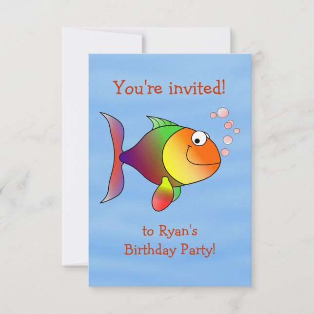 Fishy Fun Birthday Party Invitation (Front)